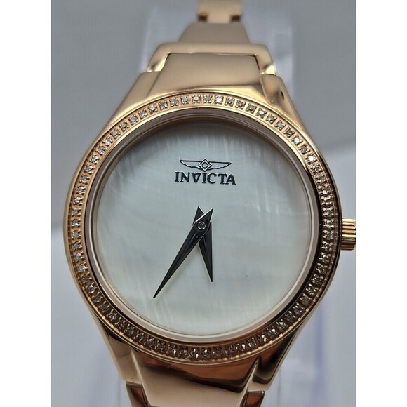 Invicta Angel Lady Quartz Stainless Steel Rose Gold Womens Watch New Battery MOP main image 10